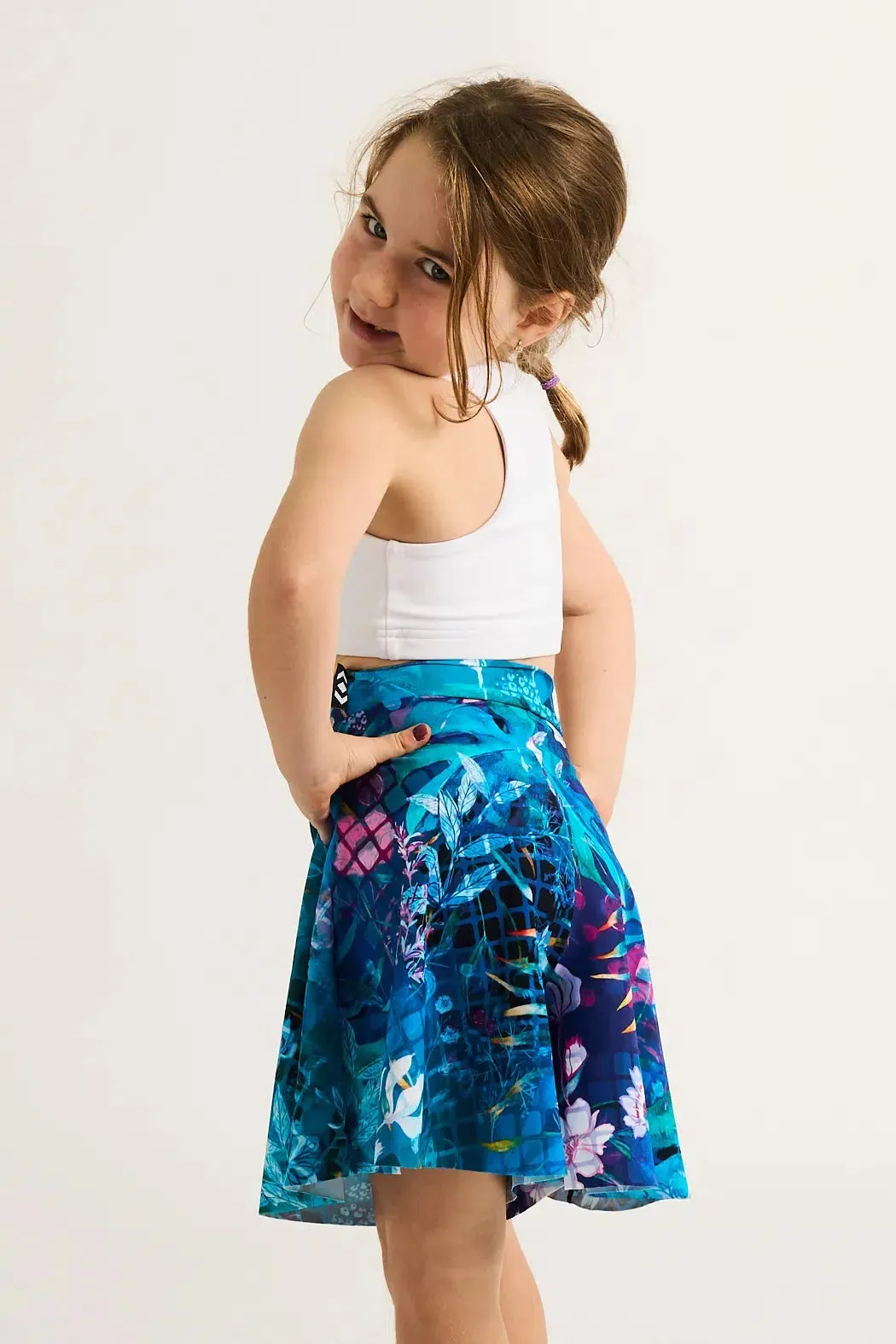 Silky Kids Basketball Palazzo Short - Mermaid Mafia