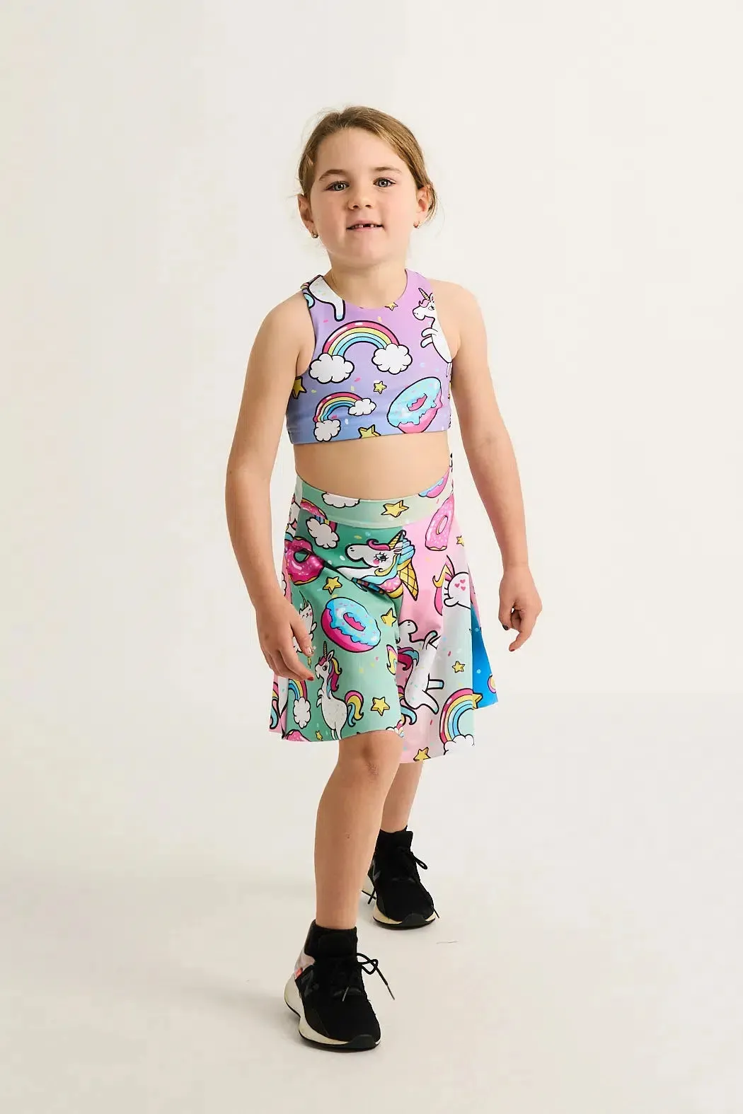 Silky Kids Basketball Palazzo Short - Unicorn