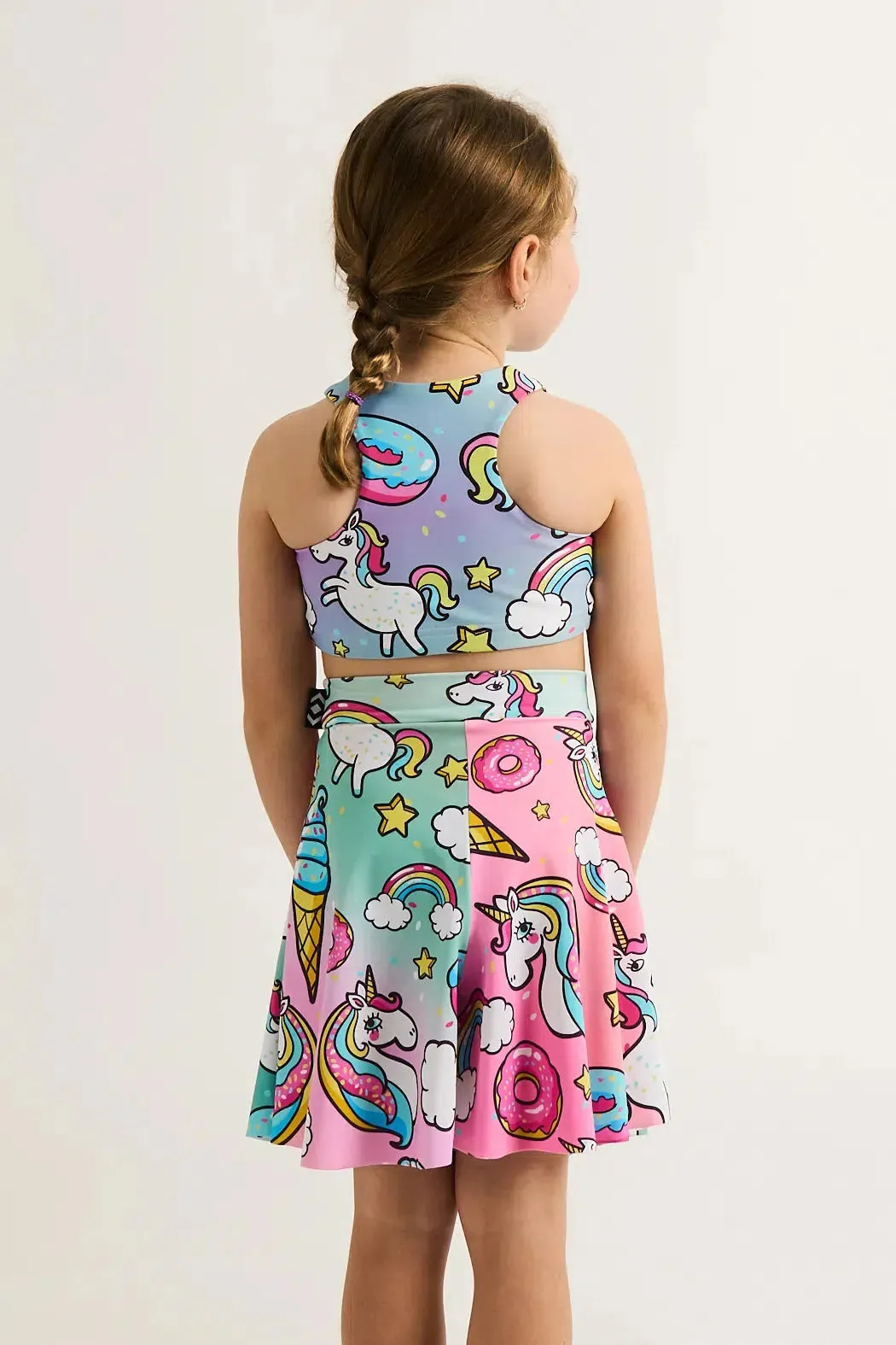 Silky Kids Basketball Palazzo Short - Unicorn