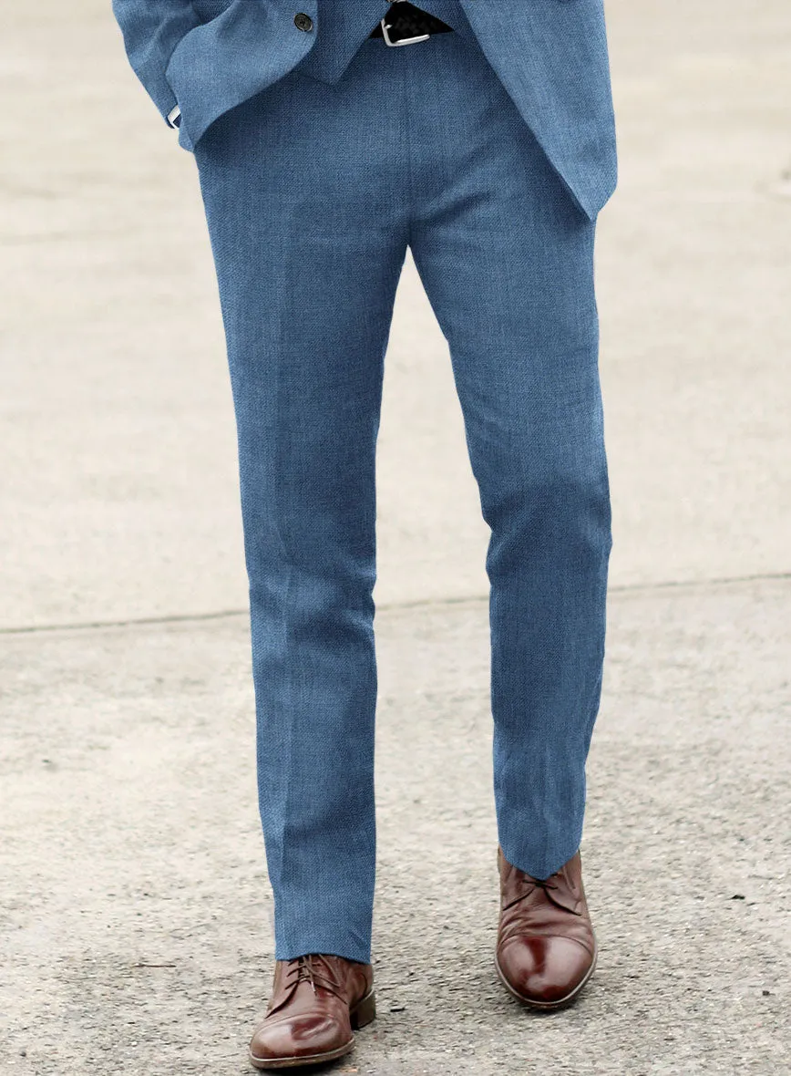 Solbiati Twill Stone Blue Linen Pants