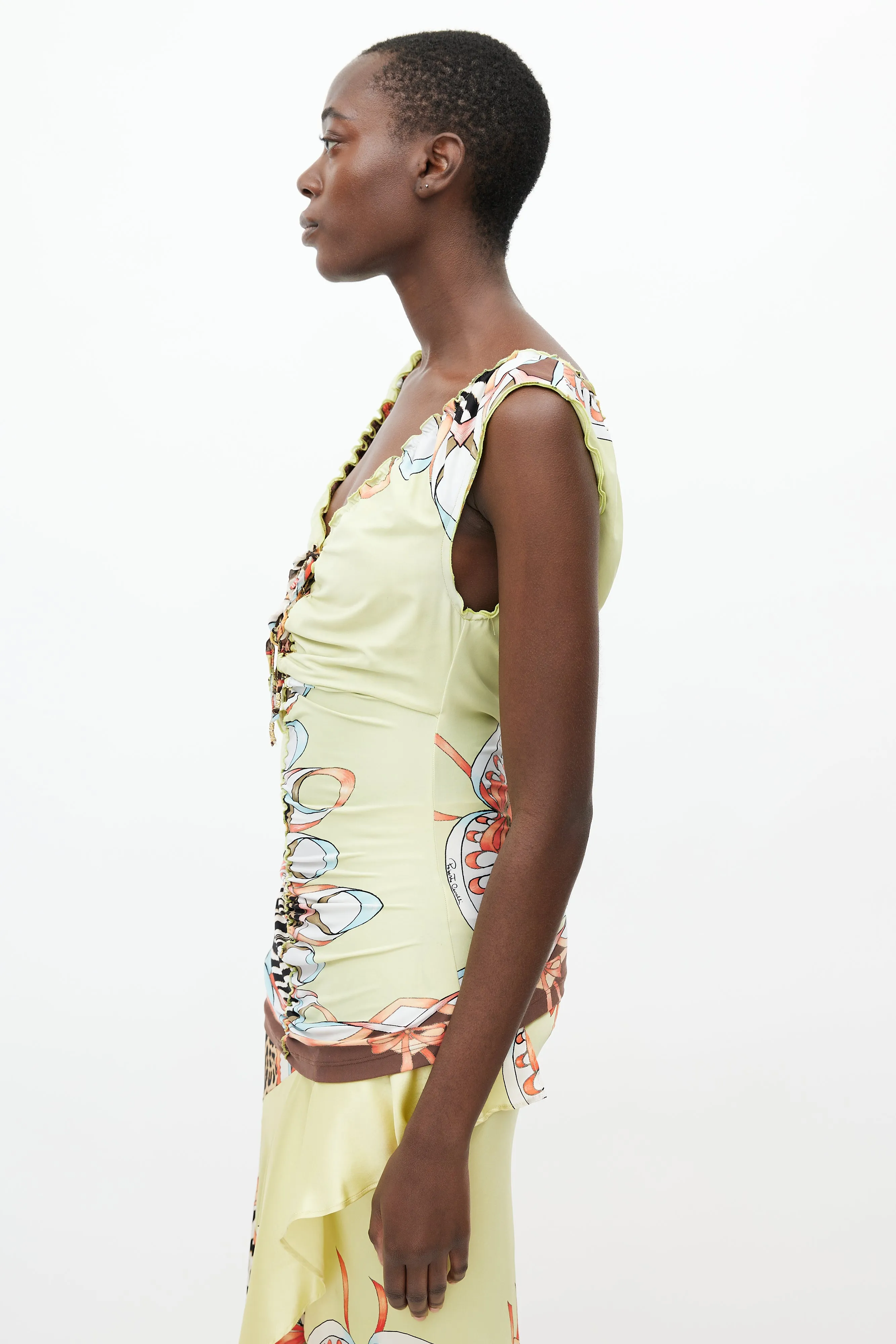 SS 2004 Yellow & Multi Print Top