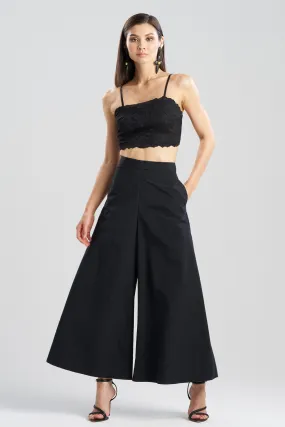 Taffeta Palazzo Wide Leg Pants