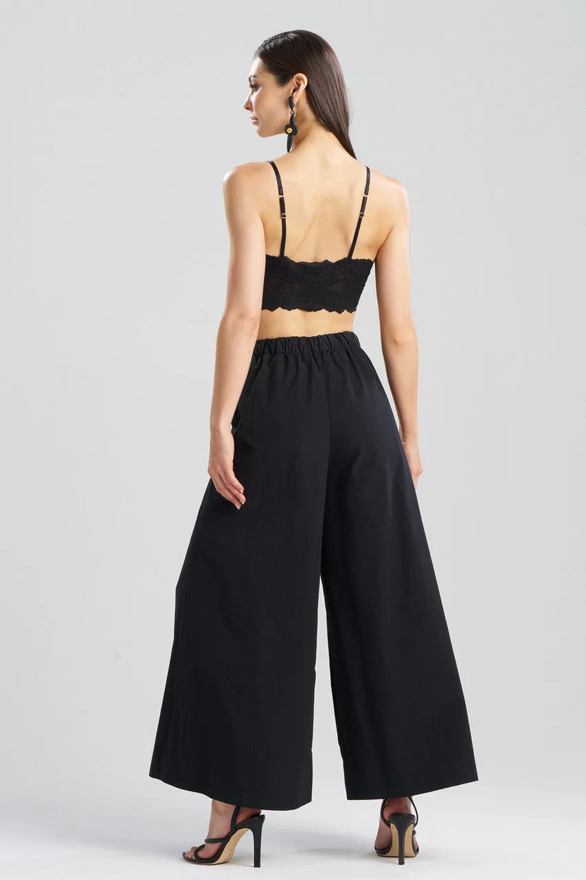 Taffeta Palazzo Wide Leg Pants