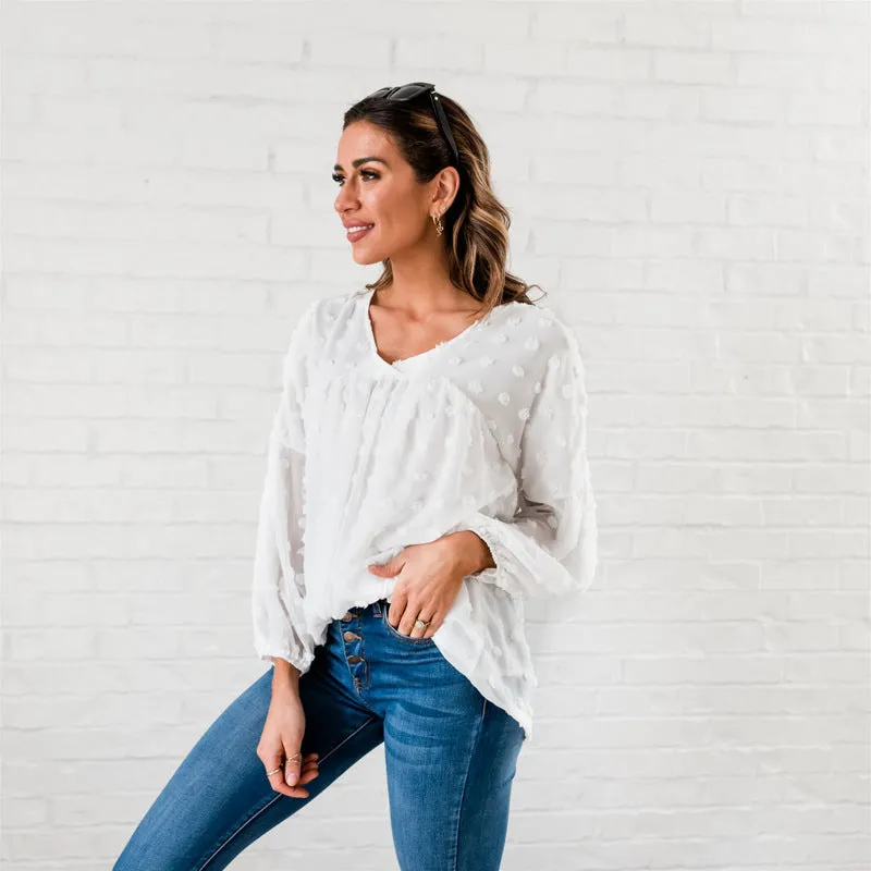 The Dottie Top: Ivory