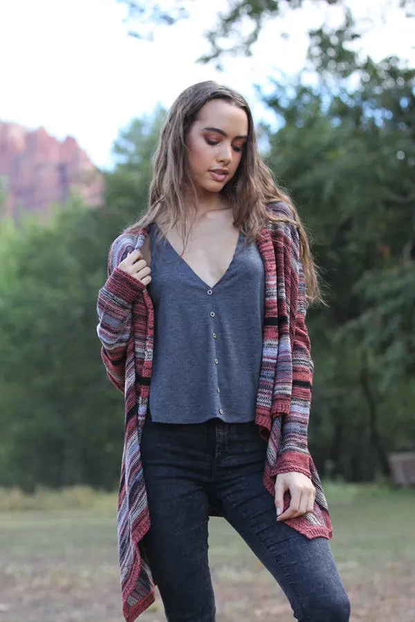 V-Neck Flowy Tank with an Open Back