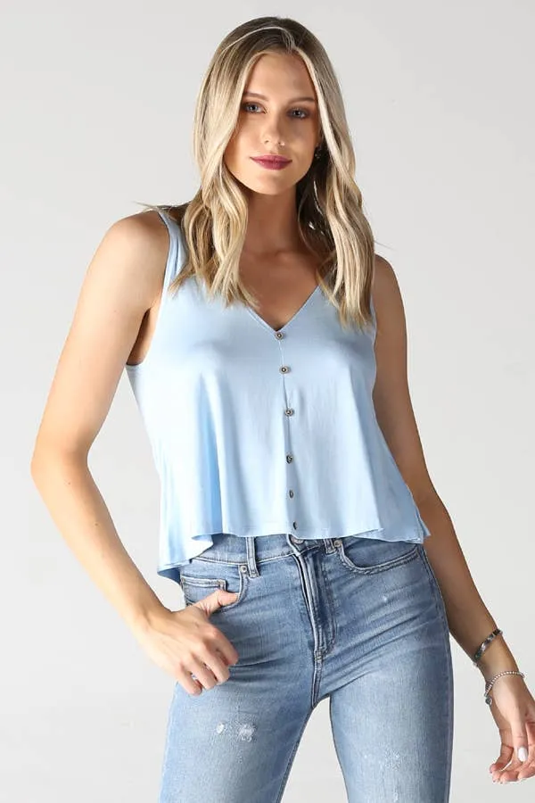 V-Neck Flowy Tank with an Open Back