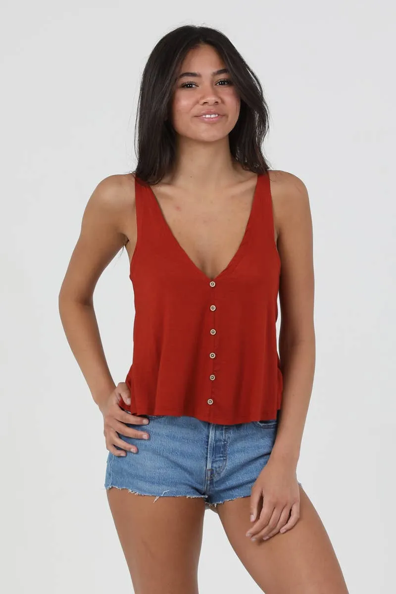 V-Neck Flowy Tank with an Open Back