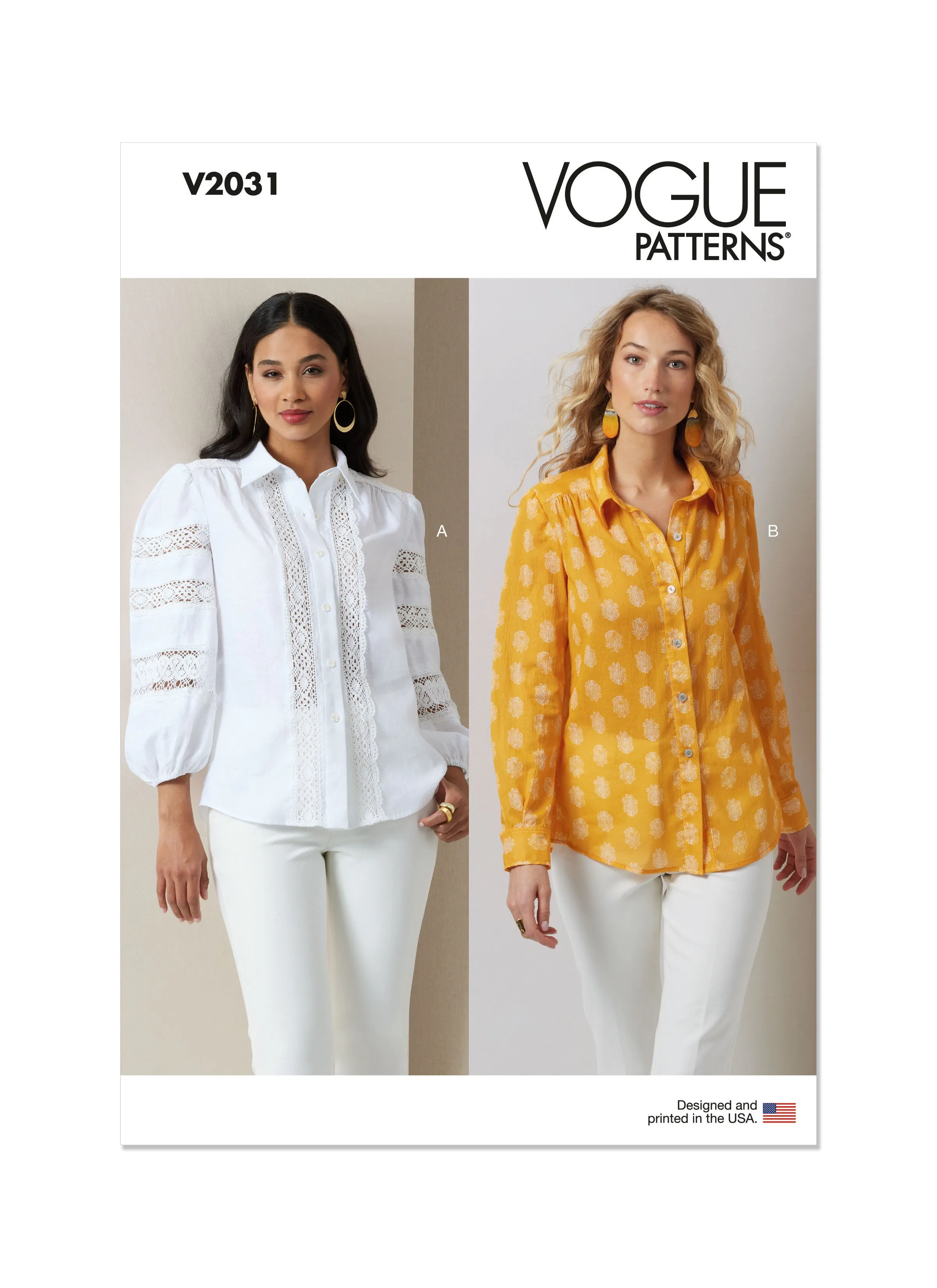 Vogue sewing pattern 2031 Blouses