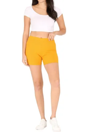 Women's Baby Ribbed Biker Shorts