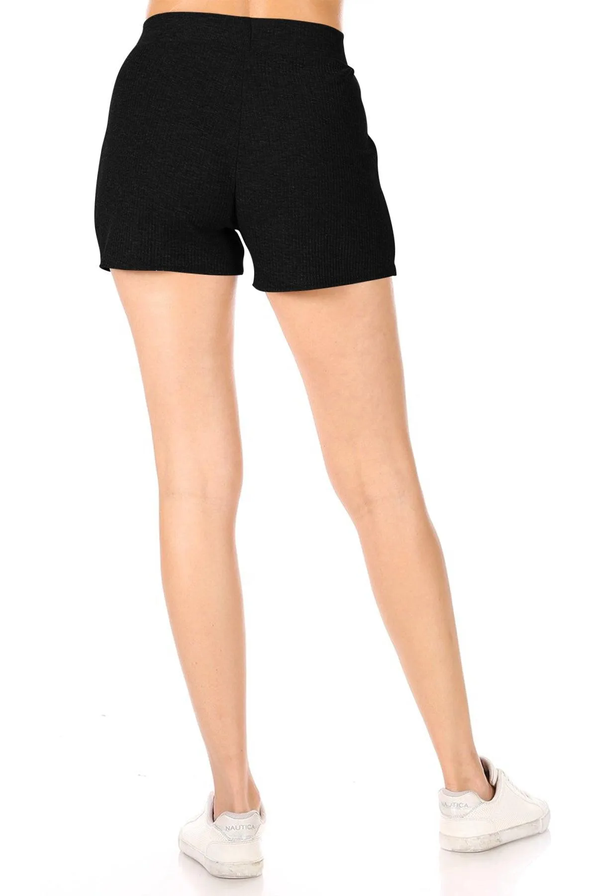 Women's Casual Drawstring Solid Knit Shorts Pants