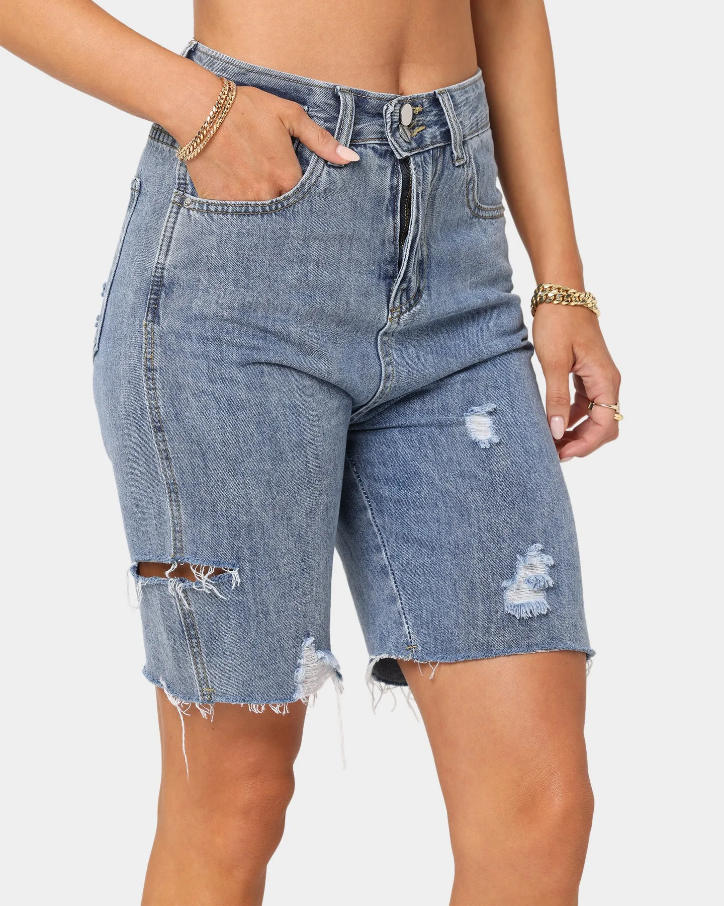 XXIII Women's Dallas Denim Shorts Blue Denim